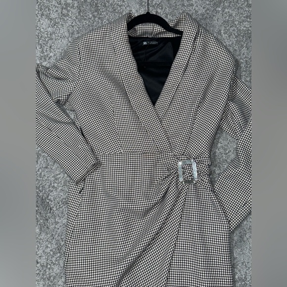 ZARA WRAP STYLE BLAZER DRESS - Picture 8 of 10